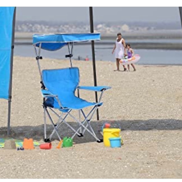 🎁 Canopy Shade Kids with Carry Bag Camp Chair, Blue New - Picture 3 of 4